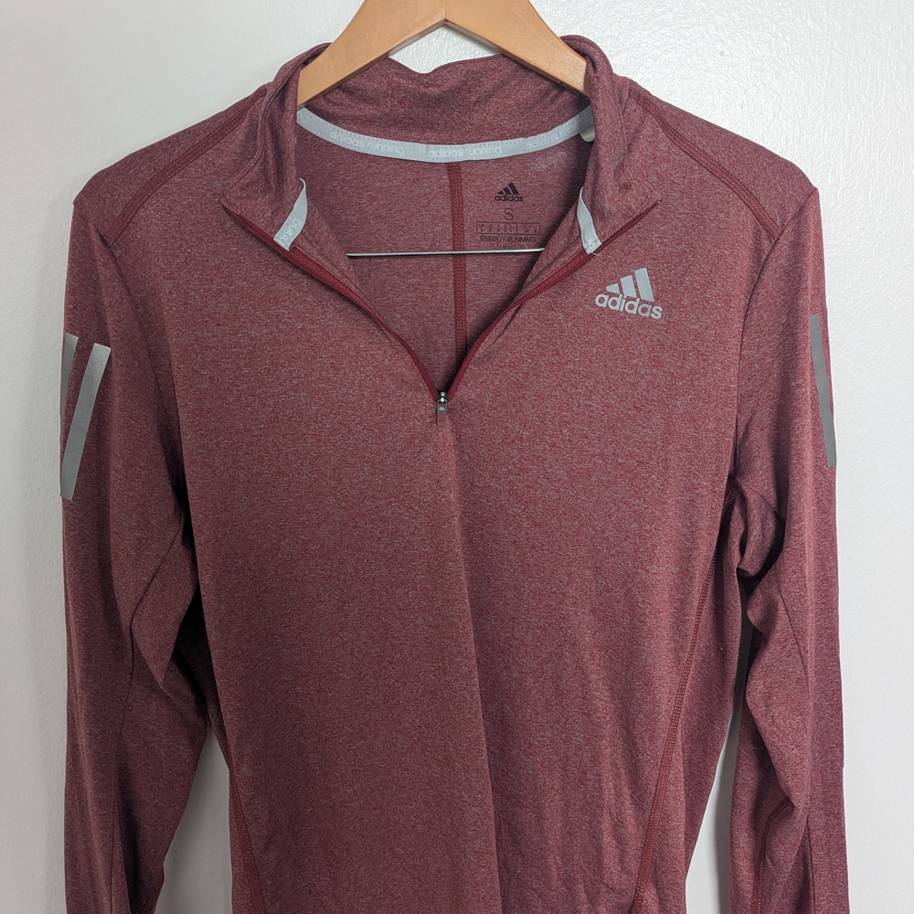 Adidas Maroon Long Sleeve Pullover